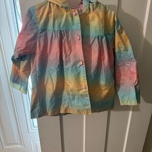 Vibrant Multicolor Hooded Rain Jacket